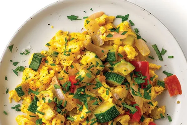 Äggröra med zucchini