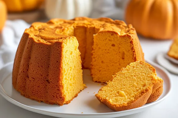 Angel food cake med pumpa