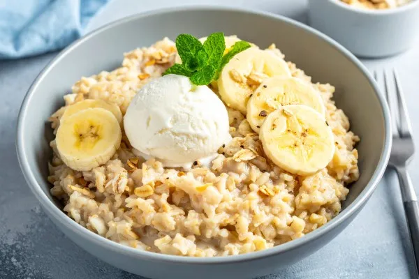 Banana split-gröt