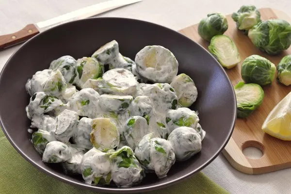 Brysselkål med citron och dill