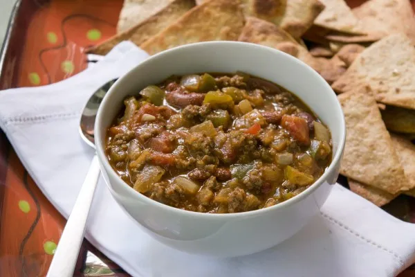 Chile verde med nötkött och bönor