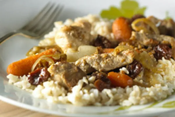 Fläskgryta från slow cooker med råris