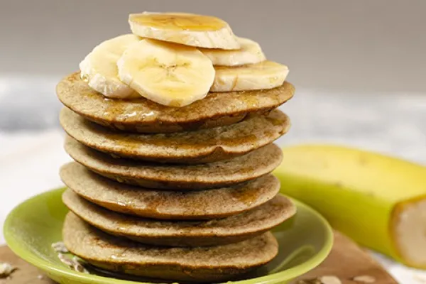 Havrepannkakor med banan och linser