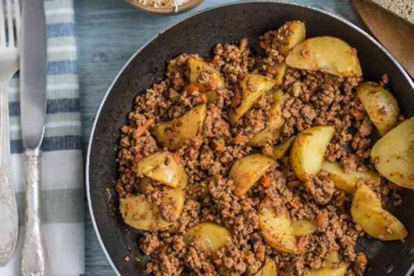 Köttfärs och potatis
