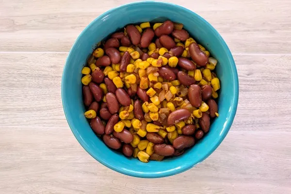 Majs- och bönblandning