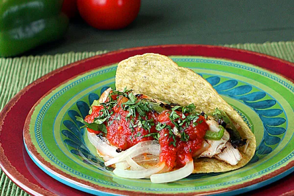 Mjuk kycklingtaco