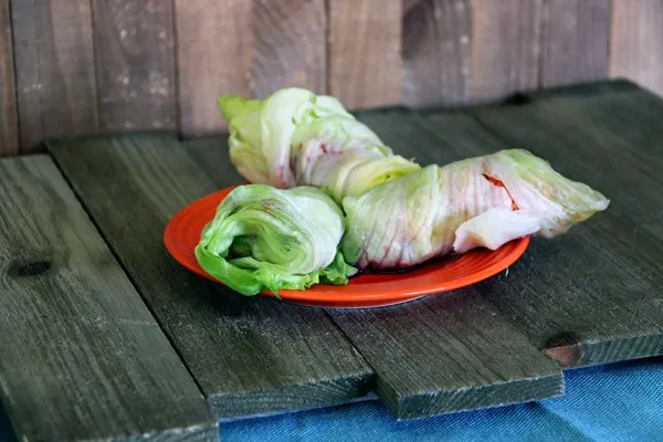 Sallad i salladsblad