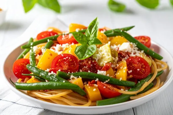Sommargrönsaksspaghetti