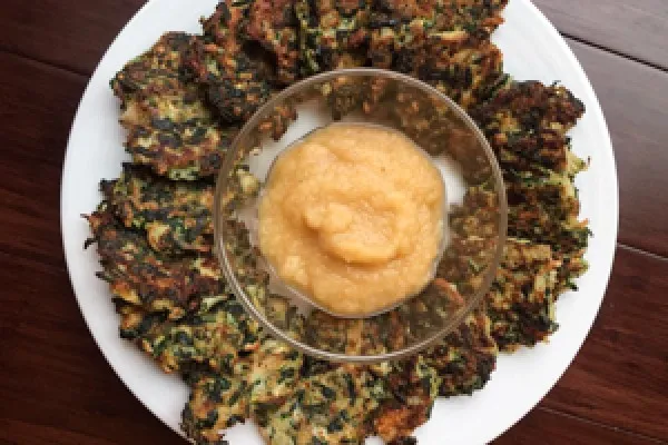 Spenat- och potatisplättar