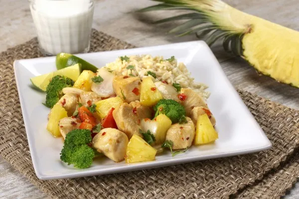 Thailändsk kyckling med ananas