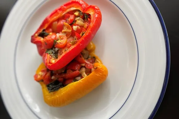 Vegetariska fyllda paprikor